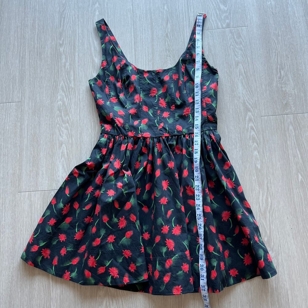 J Crew Fit And Flare Mini Dress In Painted Daisy Print Size 4 - Picture 9 of 13